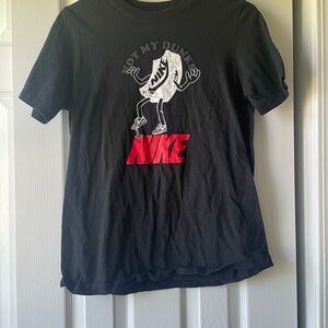 Nike Black Tee with Red and White Graphic